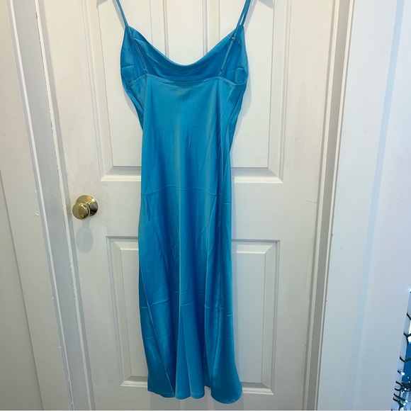 Blue Maxi Slip Dress - Picture 2 of 6